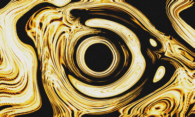 abstract background with circles grain texture, black and gold hole texture background 