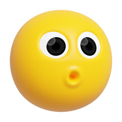 Kissing Face Emoji 3D