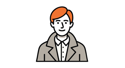 Confident young businessman in stylish coat ready for success, great for business or corporate designs