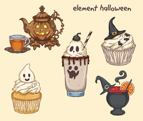 Whimsical Halloween Themed Drink and Dessert Collection