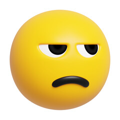 Unamused Face Emoji 3D