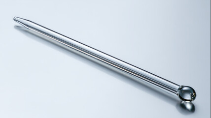 Glass stirring rod with transparent background