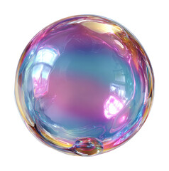 Fototapeta premium Captivating soap bubble colorful view isolated on transparent background