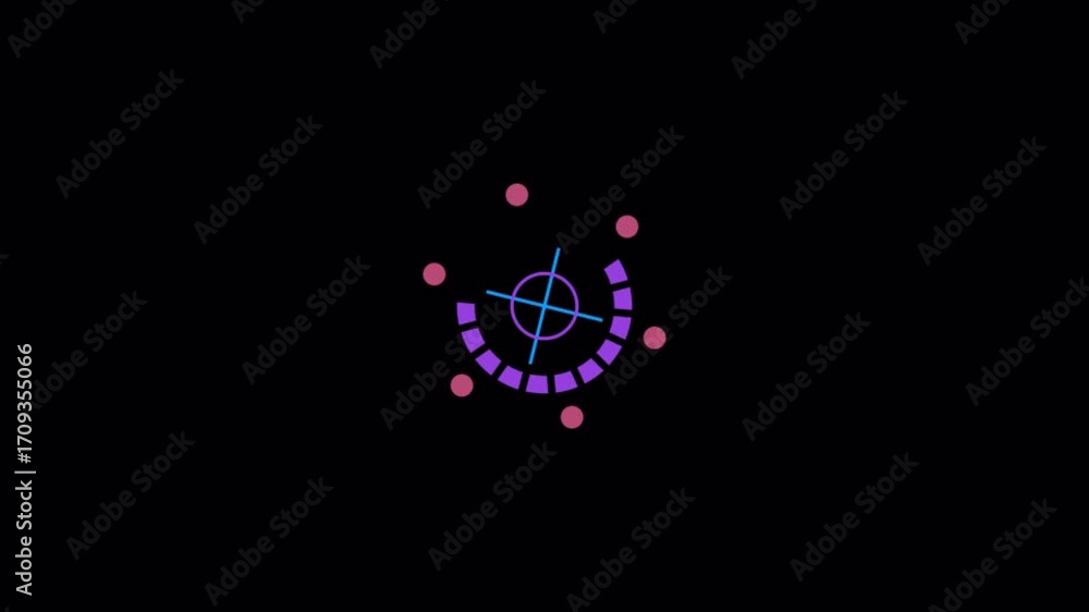 Poster abstract futuristic digital hud element with glowing particles.