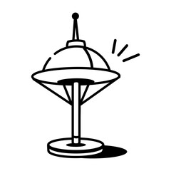 A hand drawn style icon showing a space shelter
