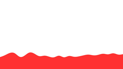 Dynamic red wavy abstract shape on a clean white background, ideal for modern design, branding, presentations, or graphic templates.