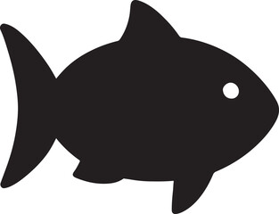 Fish silhouette vector illustration for marine, aquatic, ocean, sea, wildlife, nature and creative design.