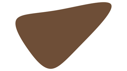 Abstract brown organic fluid shape on a white background, ideal for minimalist design, branding, or creative projects needing a natural element.