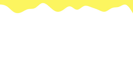 Bright yellow wavy border on a clean white background, ideal for modern design, advertisements, or cheerful presentations. Features abstract simplicity.