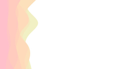 Soft, flowing abstract background with gentle wavy lines in pastel pink, peach, and yellow-green, ideal for modern design, branding, or creative presentations.