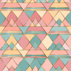Soft Pastel Geometric Pattern. Geometric seamless pattern.