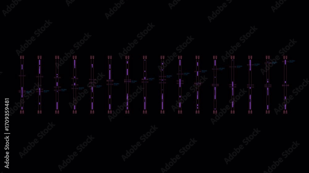 Poster abstract data visualization - a symphony of light and information.