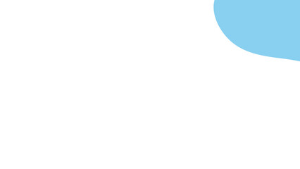 Minimalist abstract background featuring a soft light blue organic shape in the top right corner, offering clean copy space for text or design.