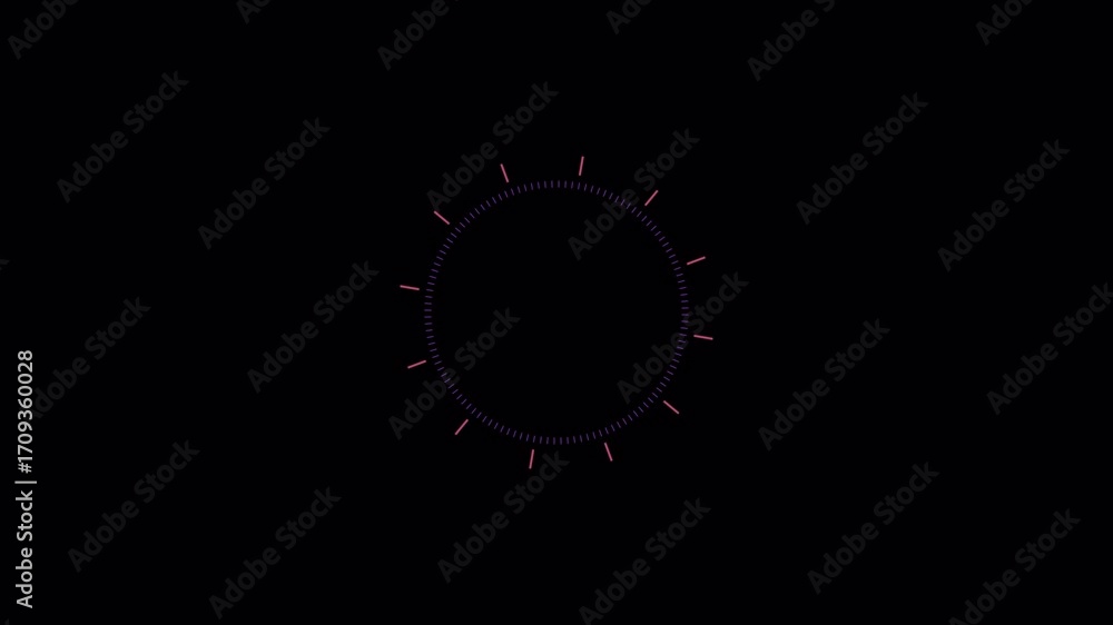 Poster abstract dark circle with spikes rotating animation.