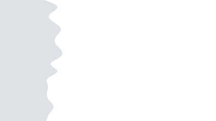 Abstract gray wavy border on a clean white background, creating a minimalist and modern design element. Ideal for presentations, web design, or graphic layouts.