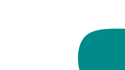 Clean, minimalist graphic background featuring a smooth, teal curved shape against a pristine white backdrop. Ideal for modern design, presentations, or branding.