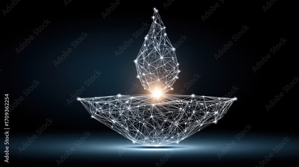 Poster candle with a glowing flame illuminating the surrounding space creating a peaceful and warm atmosphe