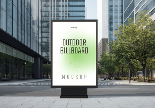 Street Outdoor Billboard Mockup