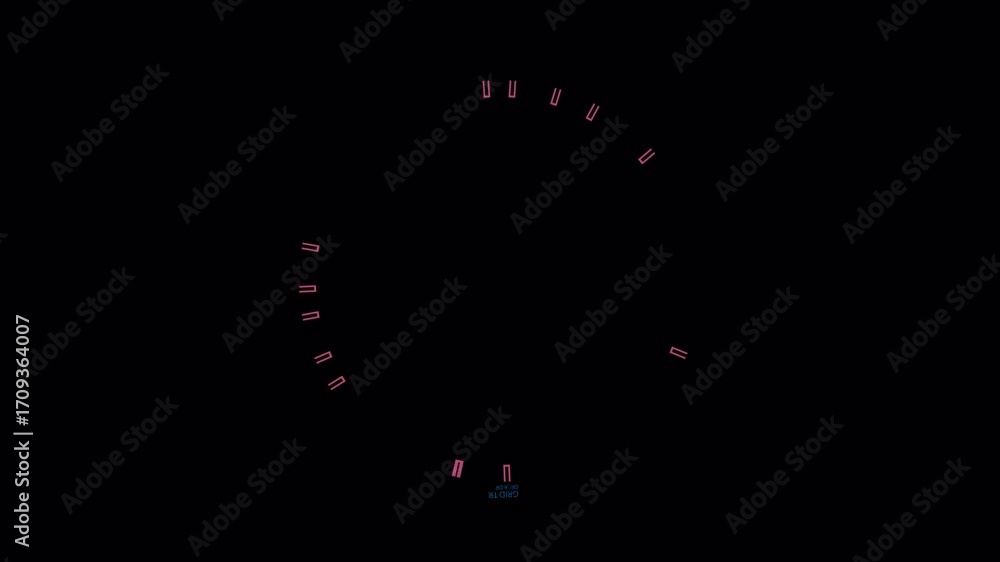 Poster abstract circular motion with glowing particles and light streaks.