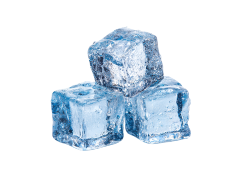 Clear frosty cubes stacked together image