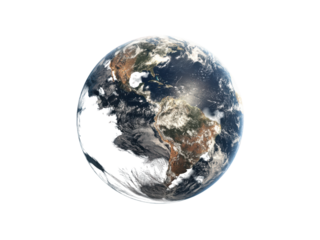 Planet Earth showing continents and oceans against black background globe world