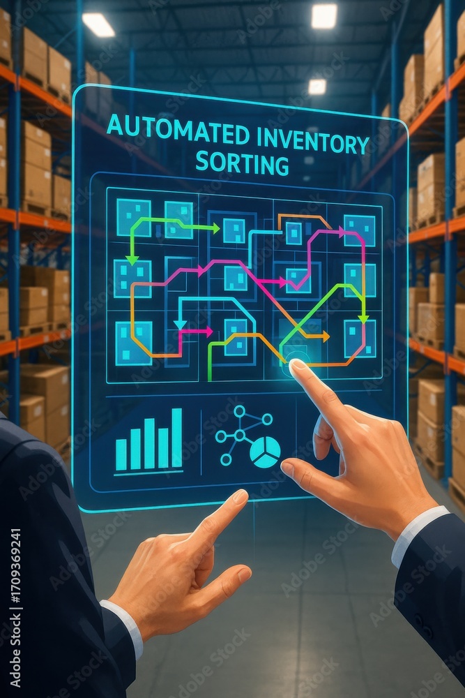 Aufkleber advanced technology for automated inventory sorting in modern warehouse environment