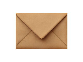 Brown paper envelope folded with clean edges and textured surface image