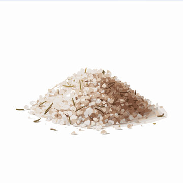 Rosemary Sea Salt Vector Illustration