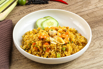 Asian Fried rice with seafood