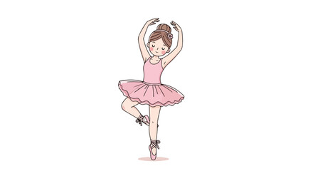 Cute Ballerina in a Pink Tutu.