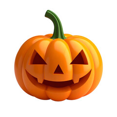 A carved Halloween pumpkin with a grinning face, ready for the spooky season. It embodies the spirit of fun and festivity.