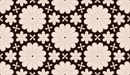 Floral seamless pattern with vintage flowers for a decorative textile design