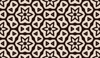 Vintage black and white seamless damask pattern wallpaper, a classic decorative textile design