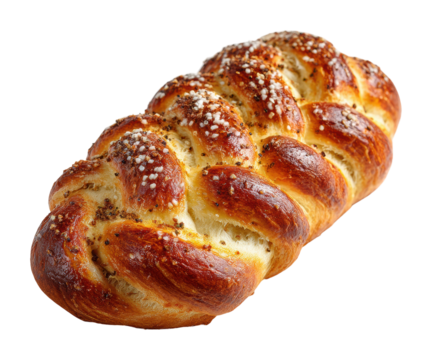 Freshly baked challah bread bakery food cozy isolated on transparent background