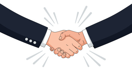 Two people shaking hands in a professional setting illustrating a successful partnership.