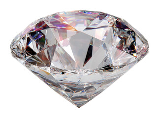 Brilliant diamond display jewelry store product isolated on transparent background