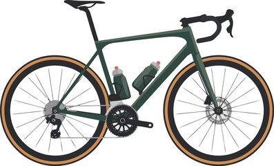 Modern carbon fiber road bike sleek design for performance cycling vector