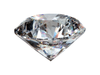 Brilliant faceted gemstone reflecting prismatic light diamond clear