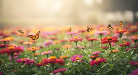 Cinematic Mountain Landscape at Sunrise with Dramatic Clouds and Golden Light