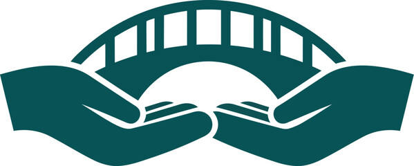 Helping hands support bridge connection growth opportunity building trust security vector