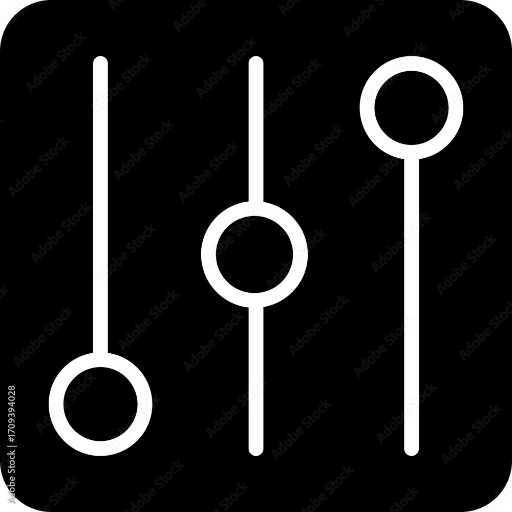 Poster simple media player control icons for play pause and stop
