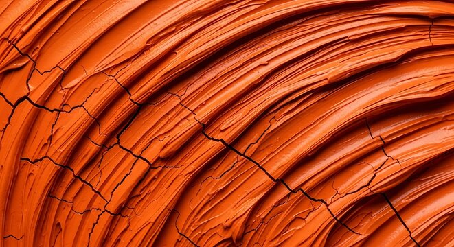 Closeup of textured orange clay.