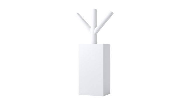 Modern geometric shape representing decision tree or growth model