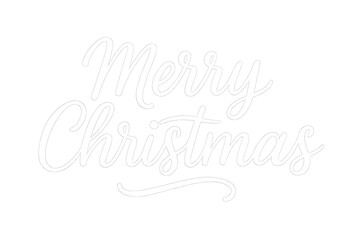 White merry christmas lettering on transparent background