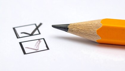 Checklist marked with pencil