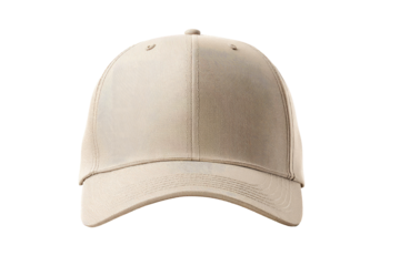 Plain beige baseball cap