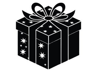 holiday christmas gift box vector icon