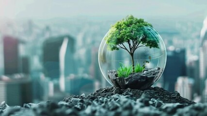 Urban Green, Environmental Sanctuary, Eco-Bubble - Powered by Adobe