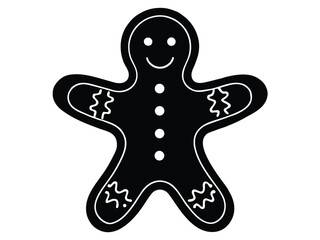 holiday gingerbread cookie vector icon