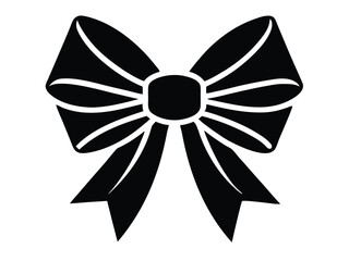 holiday ribbon bow vector icon